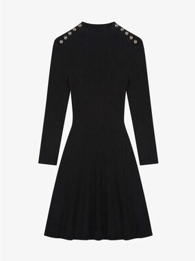 MAJE
Roseo Ribbed Stretch-Woven Mini Dress 34